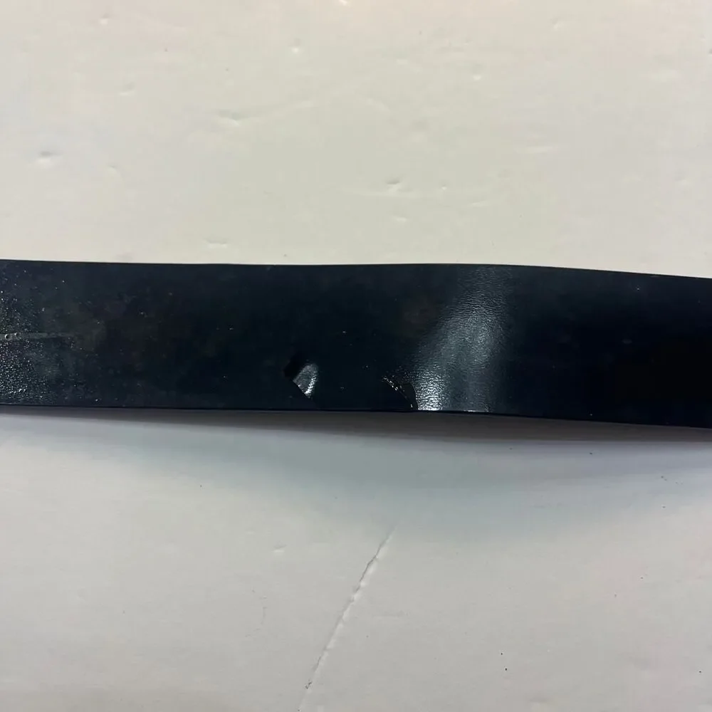 Black Italian Leather Silver Buckle Designer Inspired Fashion Belt